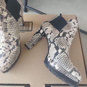 All Saints Sarris Snake Embossed Boots sz. 38